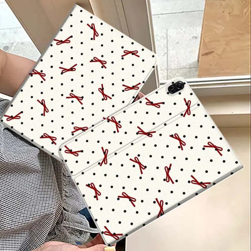 

Leopard Print Bow Pattern Tablet Case For Huawei MatePad M5 T5 SE 11 Pro Honor Tab 5 V7 V8 X9 GT 10.1 10.8 Inch