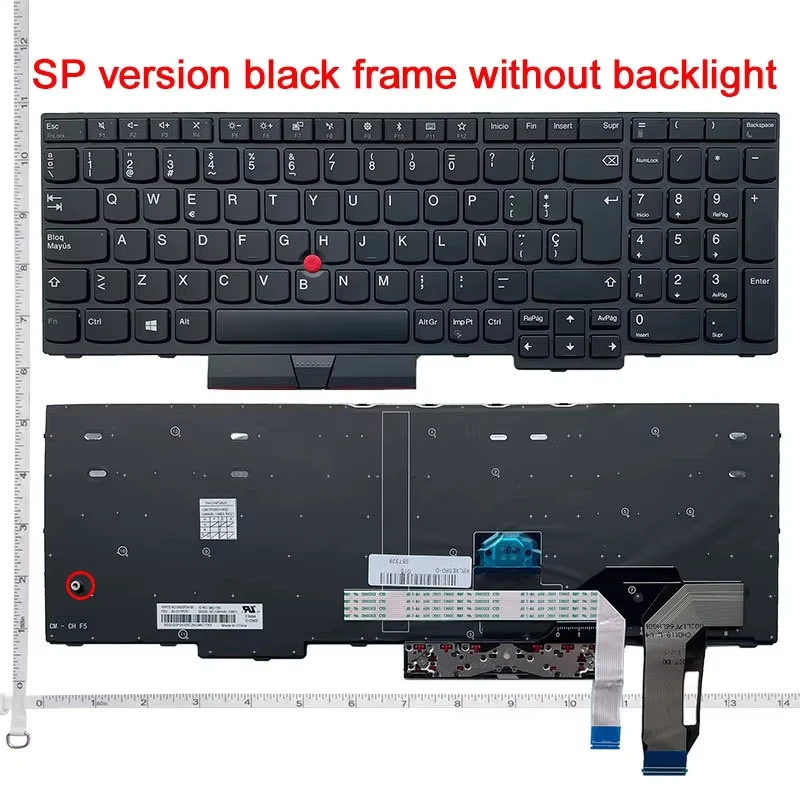 Klawiatura do laptopa US/RU/SP Lenovo Thinkpad E580 E585 E590 E595 L580 L590 T580S T590 R590 P52 P53 P72 P73 P15S T15 Gen1/Gen2 — zdjęcie 5
