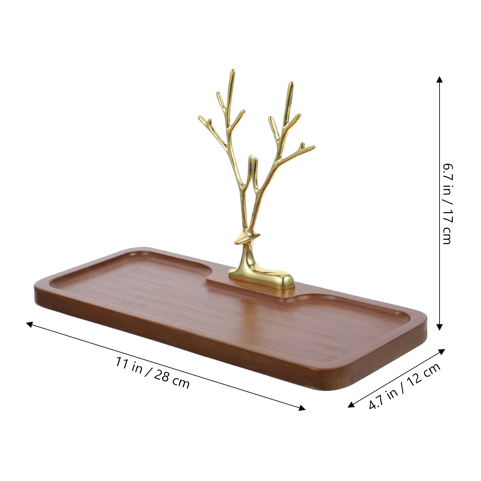 

Medium Size Deer Decorative Storage Tray Multipurpose Elegant Jewelry Organizer Household Ring Holder for Room Hallway