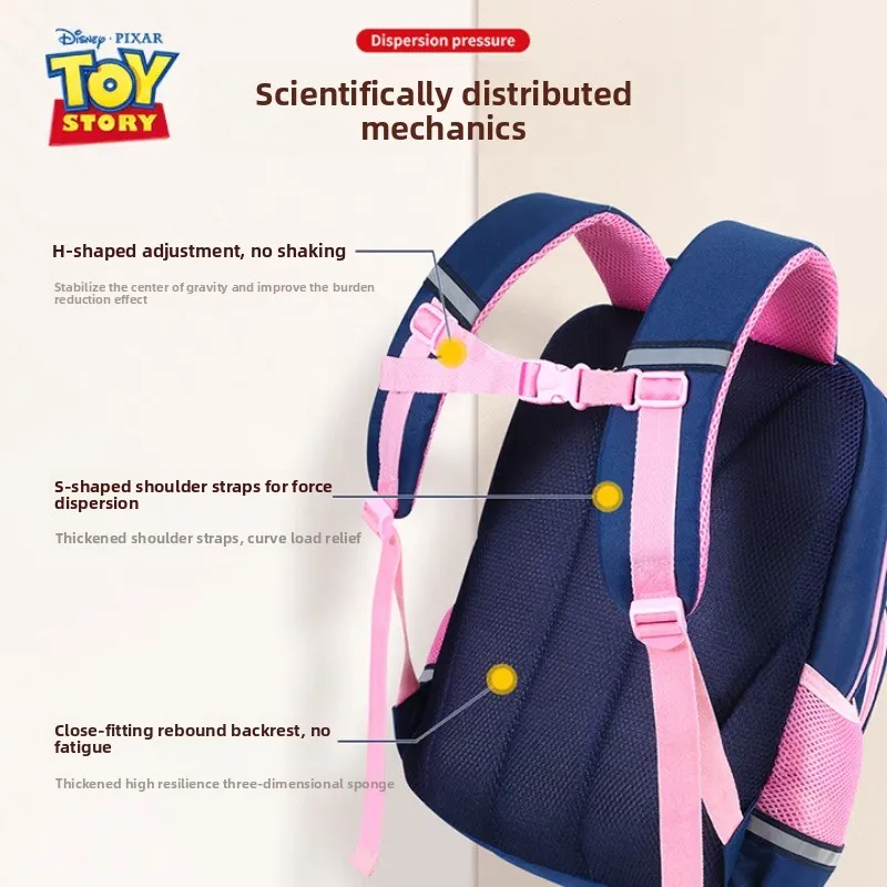 Mochila de Minnie de Disney, bolso de mano para niñas de grados 1, 3, 6, ligero, transpirable, en capas, gran capacidad, rosa, uso diario escolar