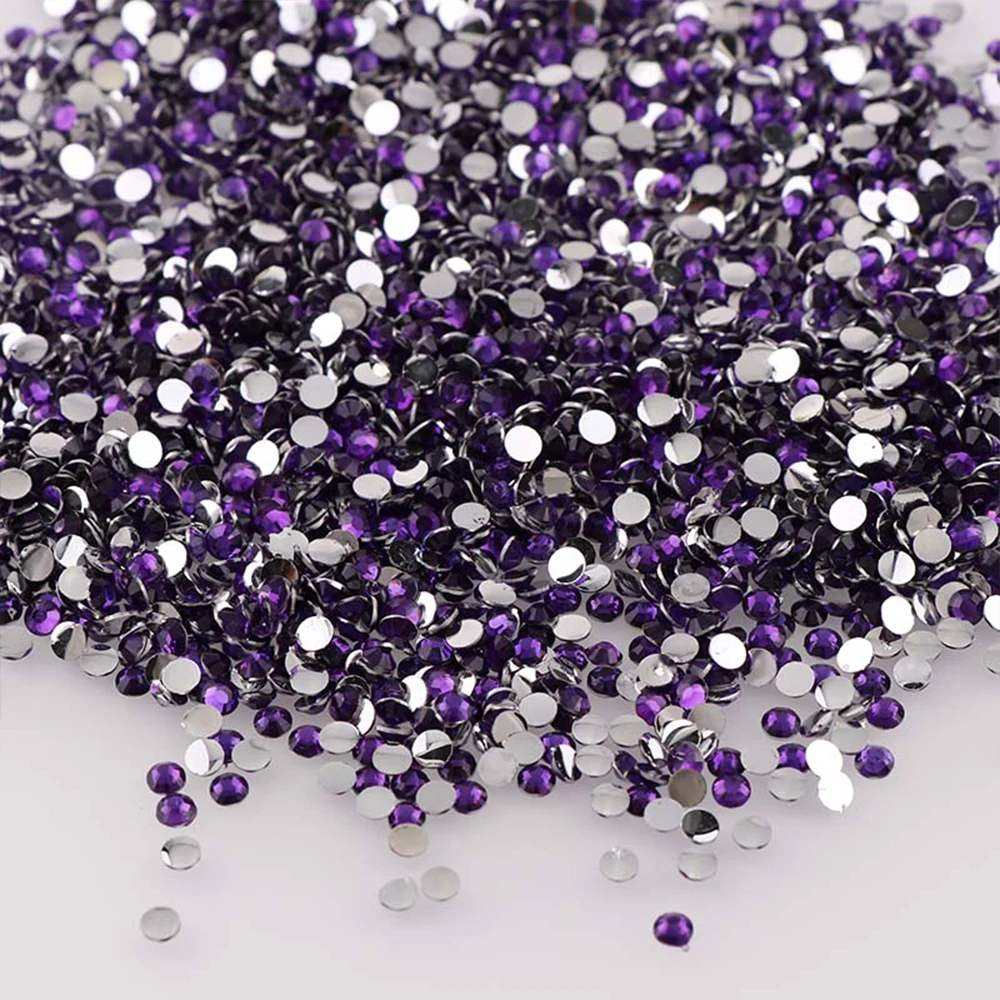1000 Stück nicht Hot Fix Strasssteine 2/3/4 mm rund Harz Flatback Kristall Strass DIY Nail Art Schmuck Kleidungsstück Dekorationen zum Aufkleben