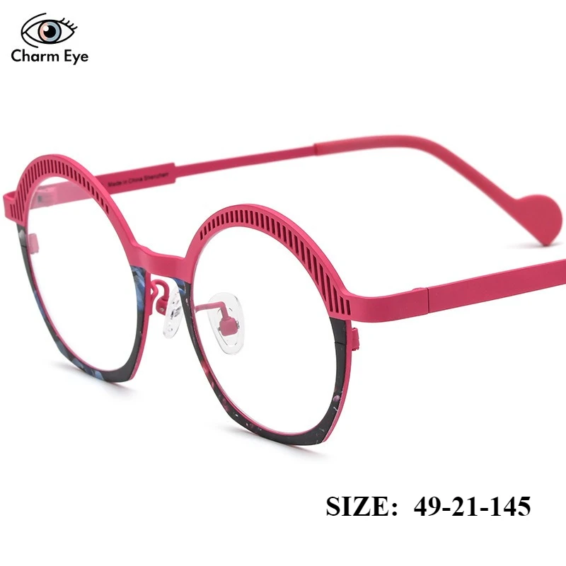 

2026 Новая многоцветная ультра легкая оправа для очков для близорукости из чистого титана для мужчин и женщин, модные полые овальные оптические очки по рецепту