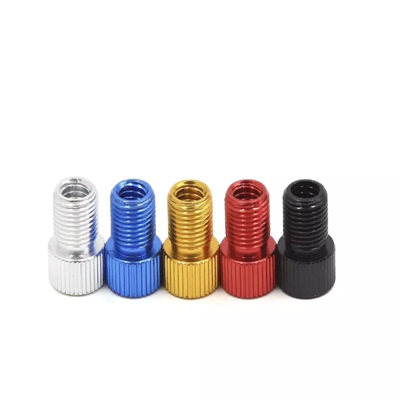 4PCS Aluminum Alloy Bike Valve Adapter Convert Presta To Schrader Valve Bicycle Pump Air Nozzle Tube Tools Bicycle Accessories