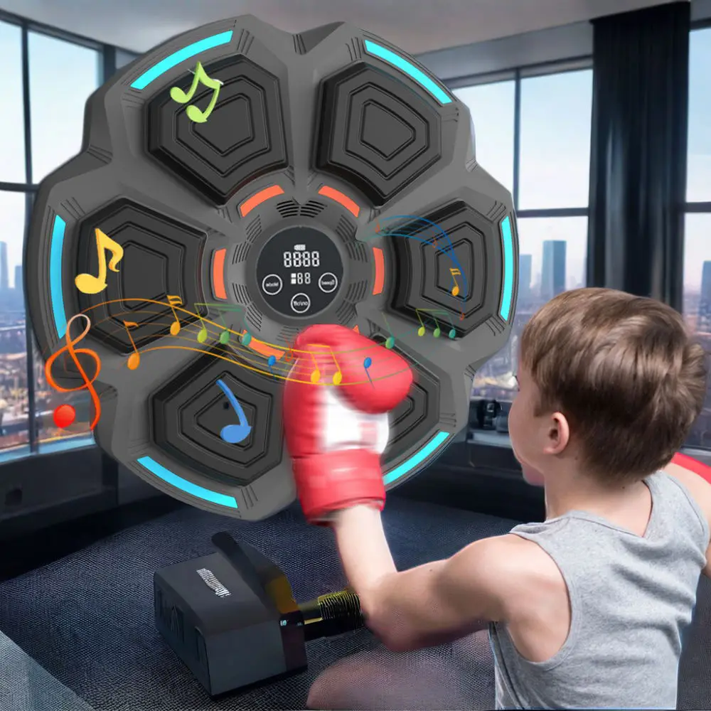2026 Wholesale Music Boxing Wall Mounted Target Pad Light Up Home Boxing Trainer Smart Music Boxing Training Machinepromote Sale