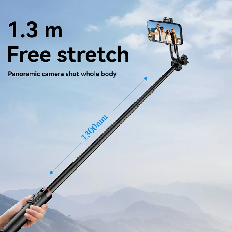 Selfie Stick Extendable Cell Phone Tripod  With Wireless Remote Tripod Stand Mini Fill Light Telescopic Pole Stand