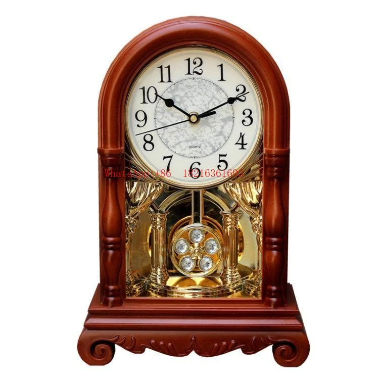 

European Retro Creative Home Clock Living Room Large Vintage Ornament Desktop Clock