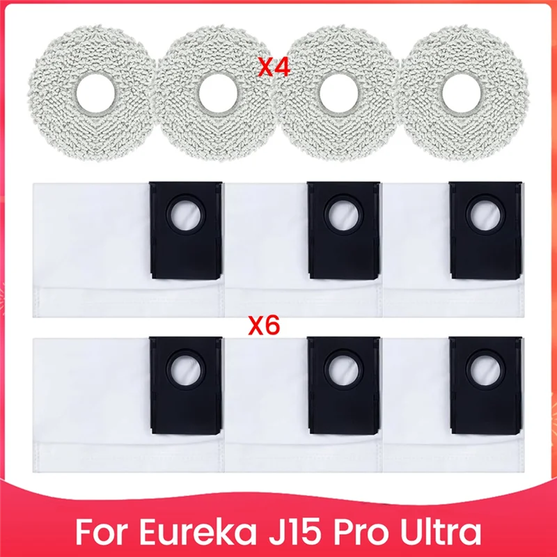 A97T Accessories For Eureka J15 Pro Ultra Robot Vacuum Cleaner Dust Bags Mop Pads Replacement
