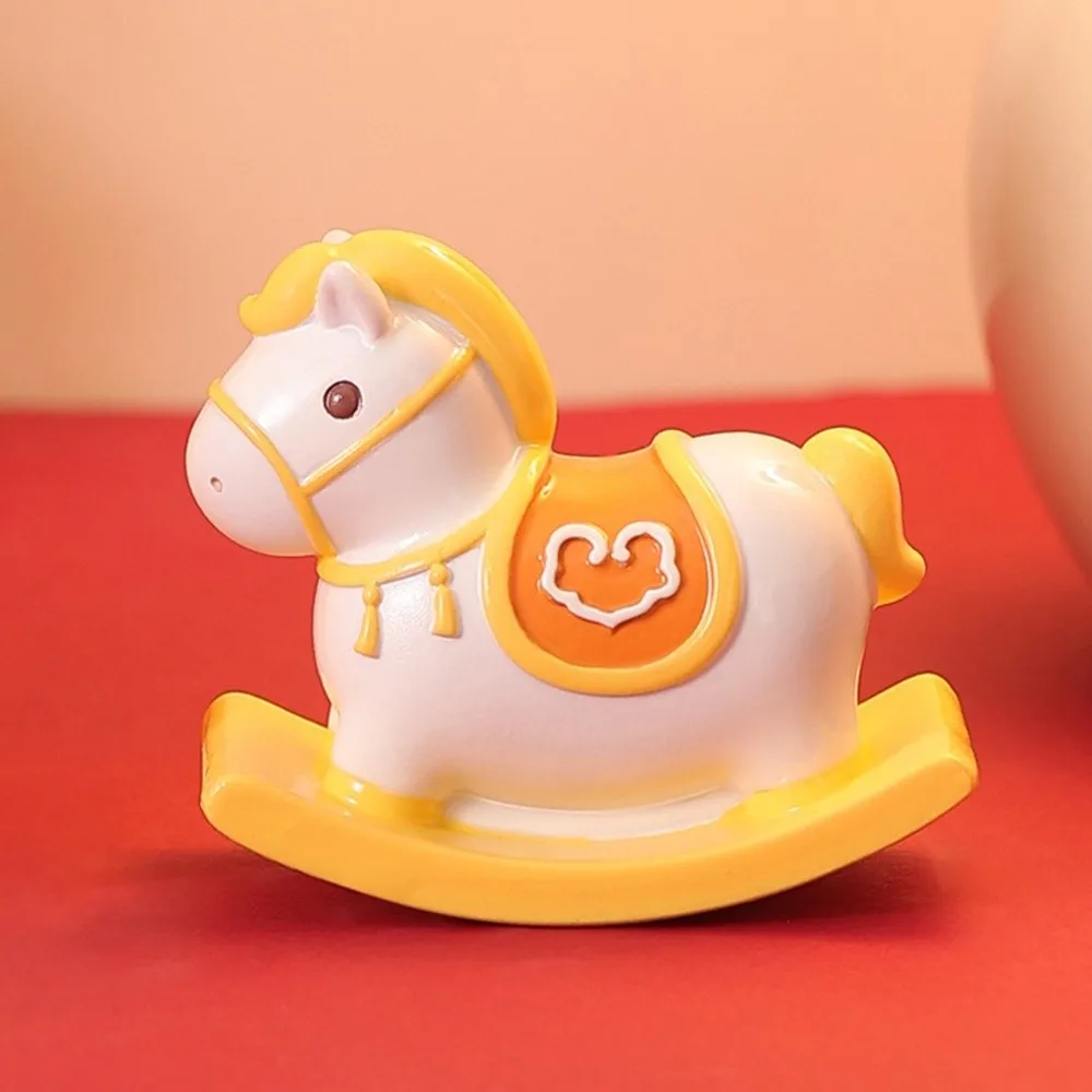 Cute 2026 Horse Year Mascot Ornaments Resin Lifelike Zodiac Horse Figurines Decorative Funny Horse Figures Ornament Table Desk