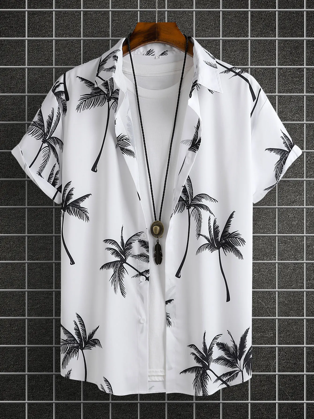 2024 Men\'s Fashion Digital Printed Shirts Hawaiian Casual Printed Short Sleeve Shirts