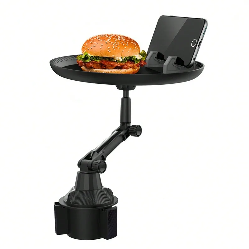 1pc, Car Cup Holder Tray Car Tray Table Passenger Seat 360 Degree Adjustable Telescopic Anti-Slip Car Tray Dining Portable Car