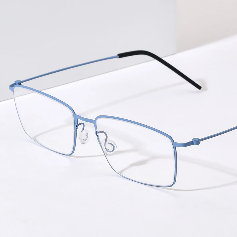 FONEX Titanium Glasses Frame Men Brand Design Square Korean Japaness Ultralight Eyeglasses Morten Screwless Denmark Eyewear 5880