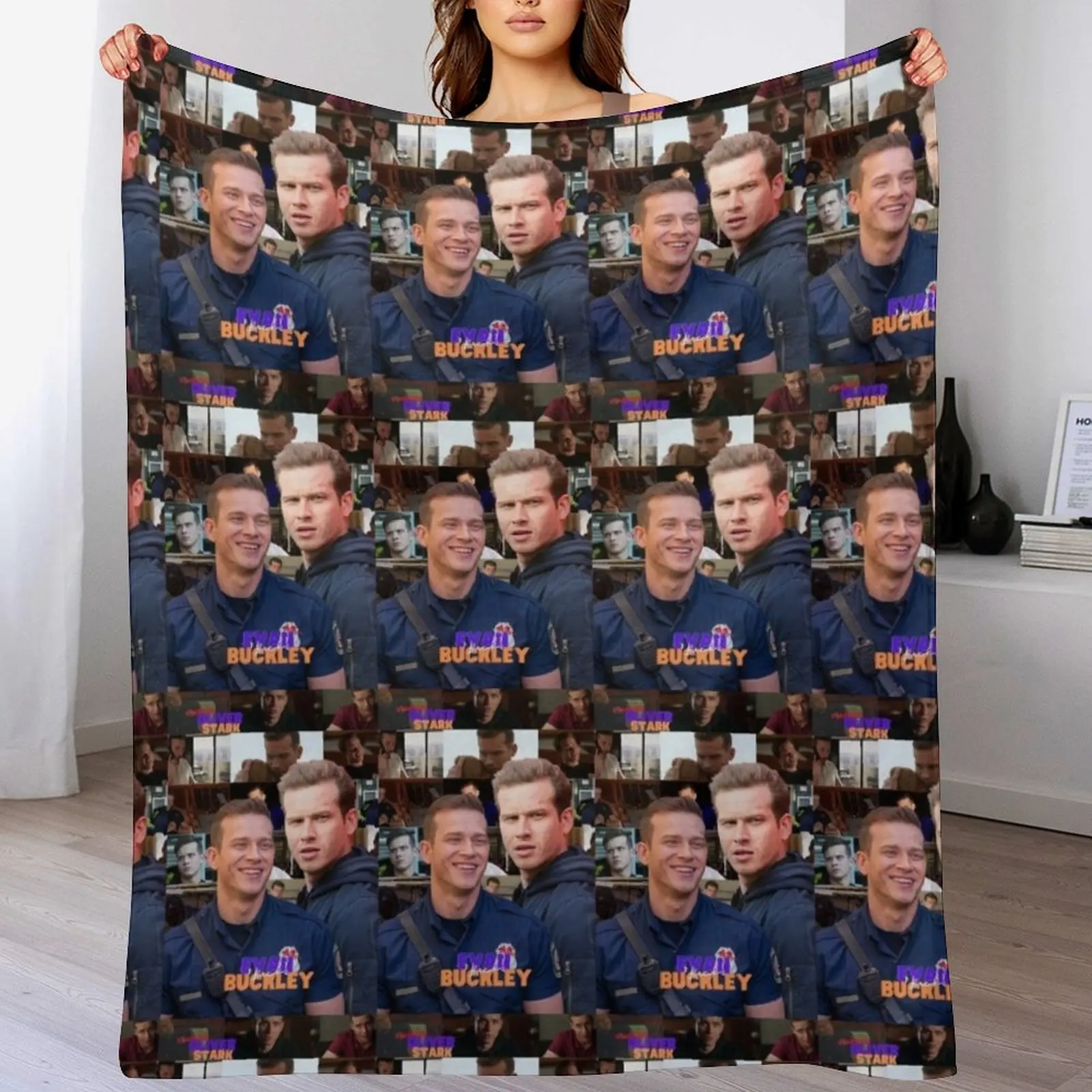 

Evan ' Buck ' Buckley 9-1-1 Throw Blanket manga sofa bed for sofa Single Blankets