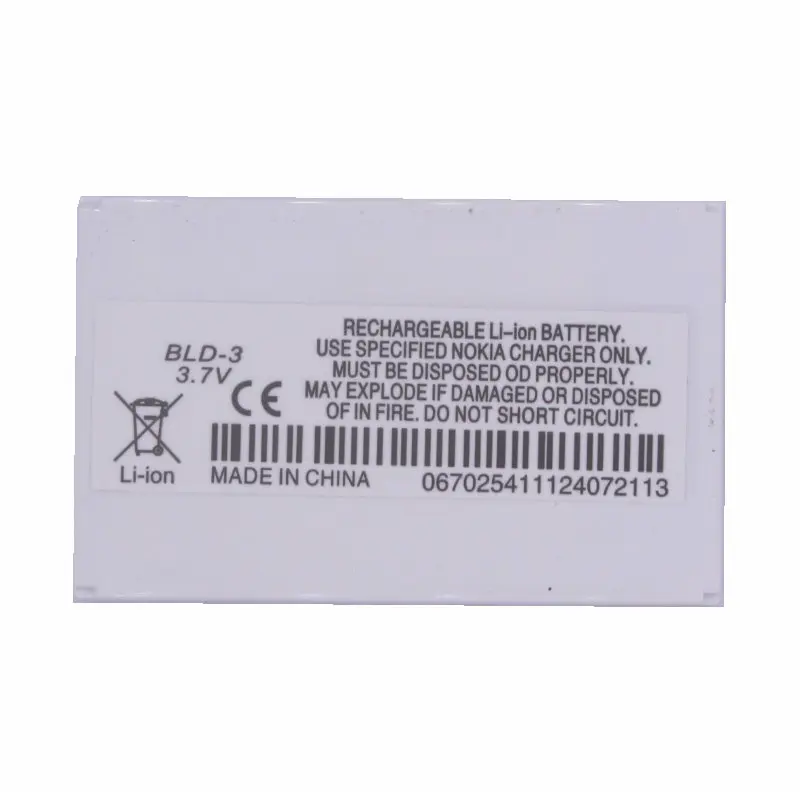 10pcs /lot BLD-3 BLD3 BLD 3 Battery For Nokia 7250 I6260 6200 6610 6610i 7250i 7210 2100 3300 3200 6220 6610 Batteries