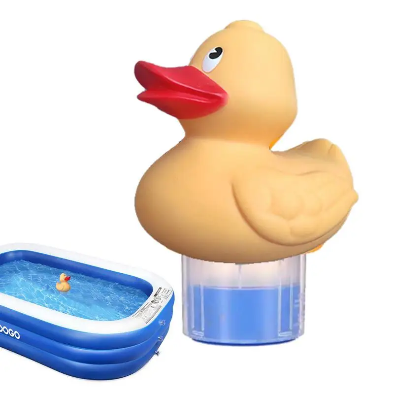 Duck Chlorinator Adjustable F low Rate Automatic Applicator Pump Swimming Pool Floating Cemical Chlorine Dispenser Cleaning Pool