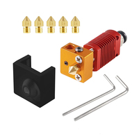 Upgrade Assembled Extruder Hotend with 5 Pcs 0.4mm Brass Nozzles 3D Printer Hotend Kit for Creality Ender 3 CR-10 CR-10S