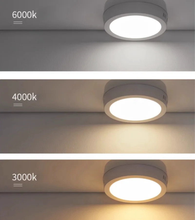 Ultra-Thin Round Square LED Panel Lights Dimmable 6W12W18W24W Ceiling Lamp AC110V 220V Downlights Indoor Decoration