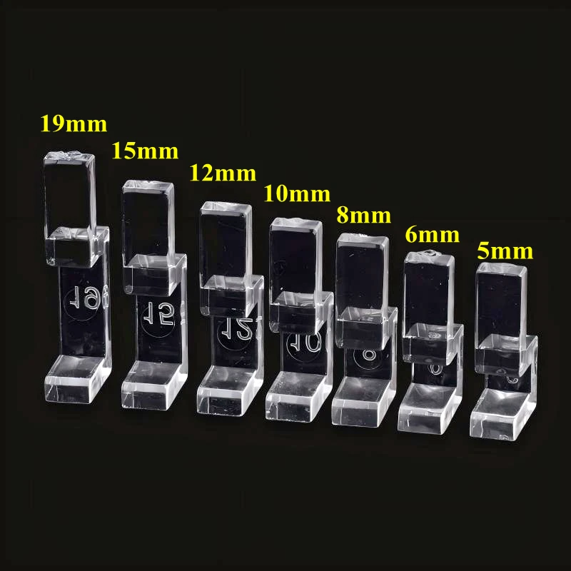 4/6Pcs Fish Tank Acrylic Bracket 5/6/8/10/12/15/19mm Mini Aquarium Clip Glass Cover Support Holders Cover Plate Bracket Clamp