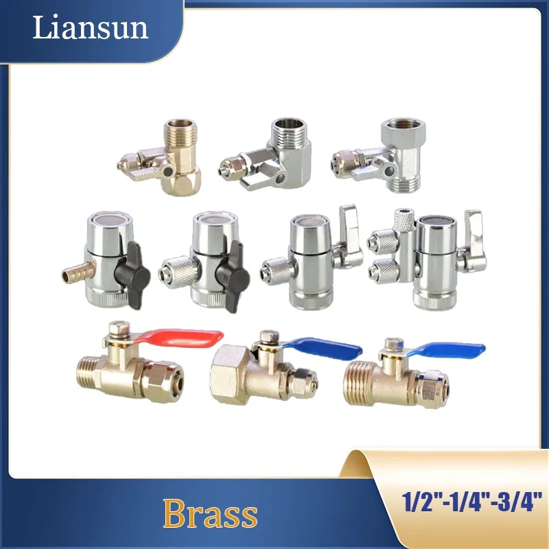 كرة تنقية المياه وصمامات الزاوية - أنبوب إدخال المياه 2/3/4 بوصة + تركيبات محول لأنظمة RO للشرب المباشر #1