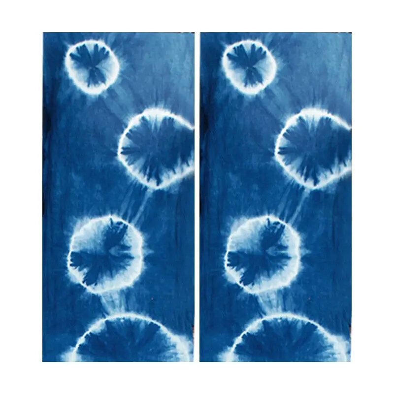 Handmade Blue Tie Dye Cotton Fabric Ethnic Style DIY Partition Door Curtain Sew Craft Clothing Supplies 100x41.5cm