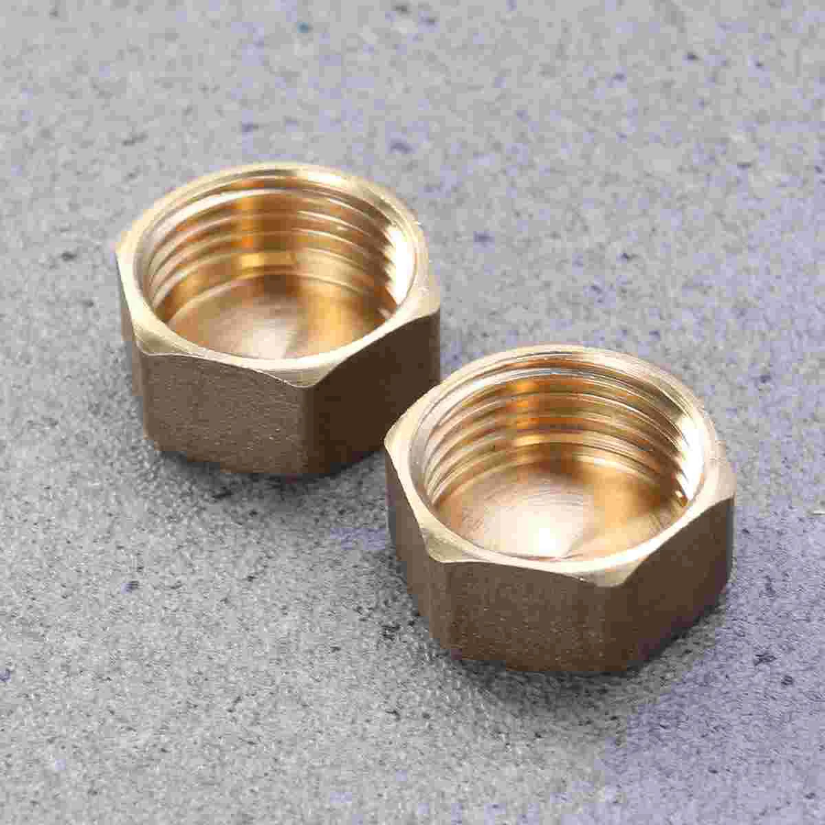 2pcs Compression Fitting Brass Blank Nut (15g) compression nut cap fitting cap fitting nut