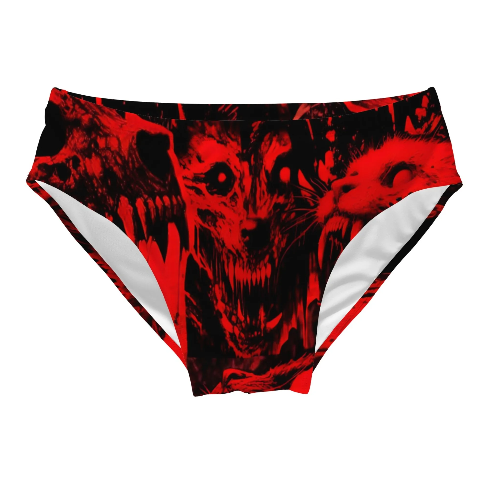 Horror Beast Swim Trunks Slim Fit Durable Men's Drawstring Triangle Trunks Water Parks Island Sunbathing Men's Vacation Gifts