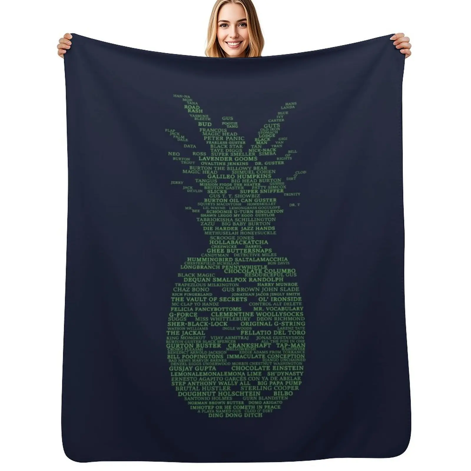 

Psych Pineapple Gus Nicknames Throw Blanket Luxury Brand Soft Stuffeds manga Blankets