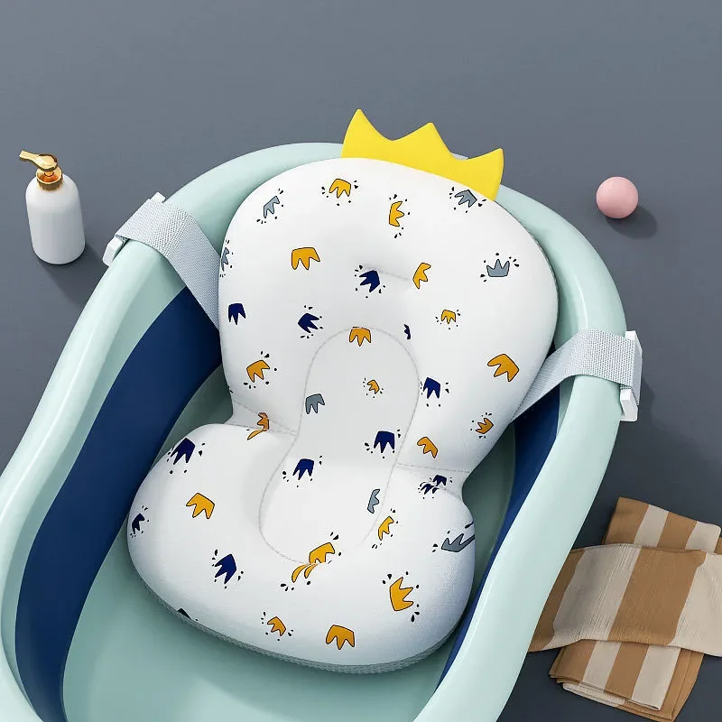 Portable Baby Bathtub Pad Ajustable Bath Tub Shower Cushion Bath Seat Support Mat Foldable Baby Bath Seat Floating Water Pad