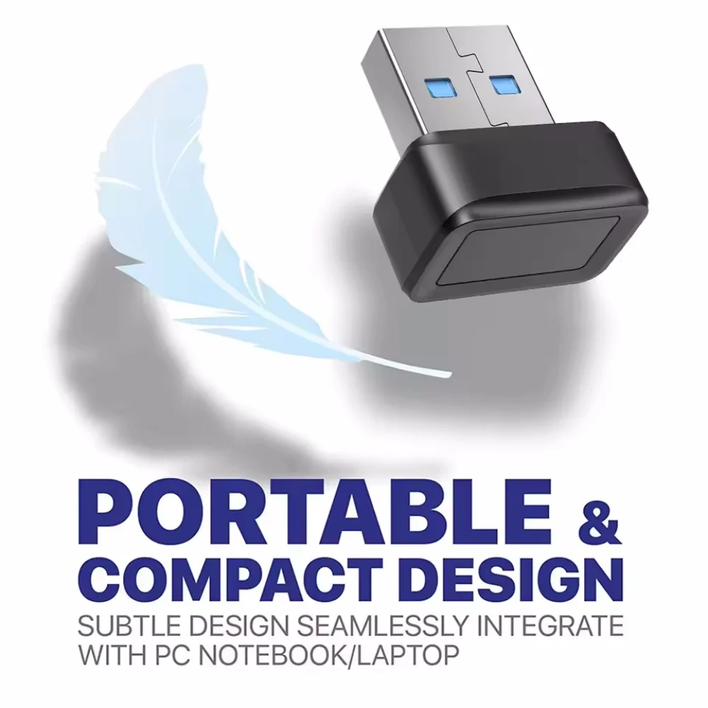 USB Fingerprint Key Reader For Windows 10/11 Hello Security Key Biometric Scanner PC Fingerprint Sensor Module Password Free