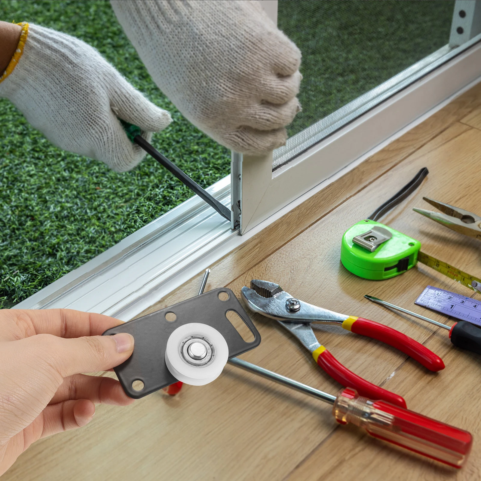 

Ролики для раздвижных дверей, шкив, фурнитура для шкафа, металлический подшипник колеса, небольшой размер, подходит для обслуживания своими руками