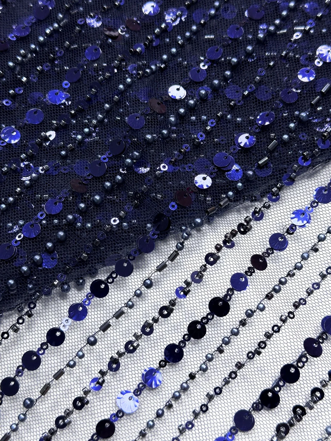2026Ultimo Austria Classico di Buona Qualità Morbido Elegante Maglia Paillettes Pizzo Con Pietre Tessuto per Abito Da Sera Del Partito NN2596_Z