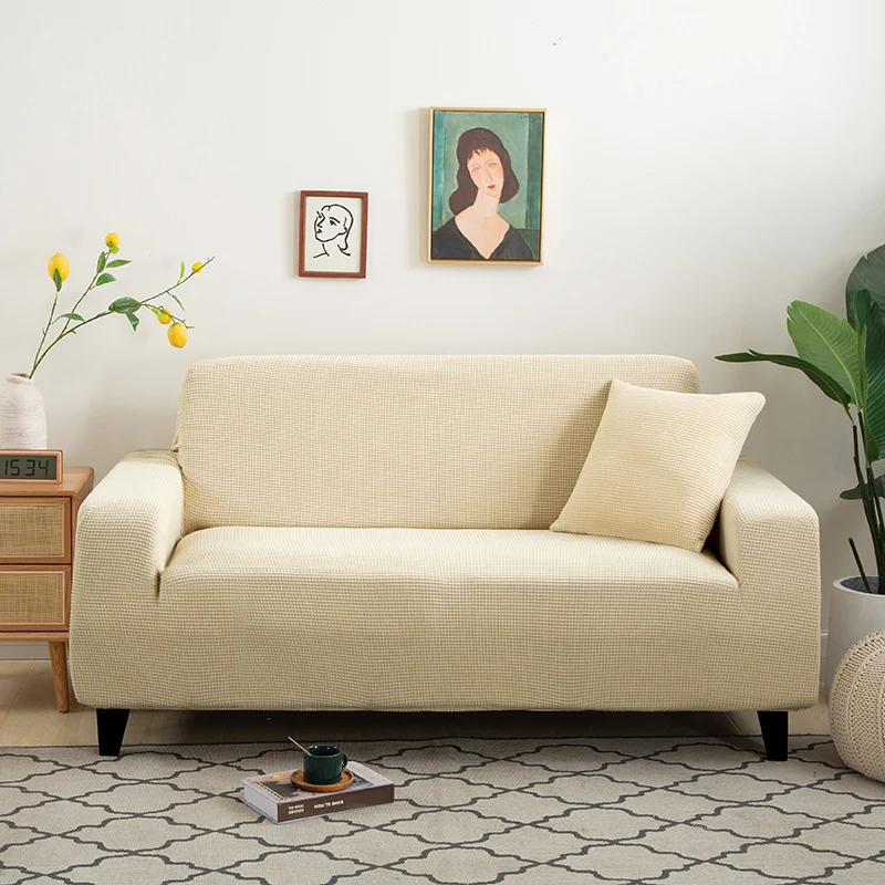 Sofabezug Elastisch für Wohnzimmer Zuhause Jacquard Stretch Schonbezüge Eckcouchbezüge 1/2/3/4 Sitzer L-Form Kostenloser Einkauf – Detail 7