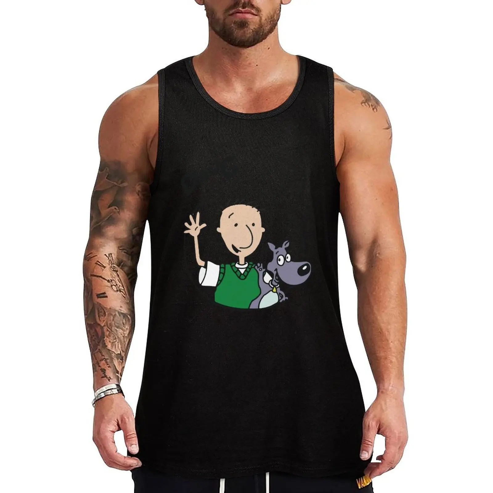 

Good Love Bound Together Beauty Anime Drawing Doug Funnie Gift For Fans Tank Top sexy clothes men Men sleeveless tee