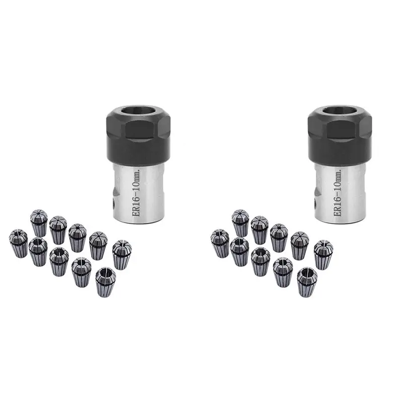 Limited Stock-FF 20PCS Spring Collet ER16 Collet Chuck Motor Shaft Extension Rod Spindle Collet Lathe Tools Holder Inner 10MM