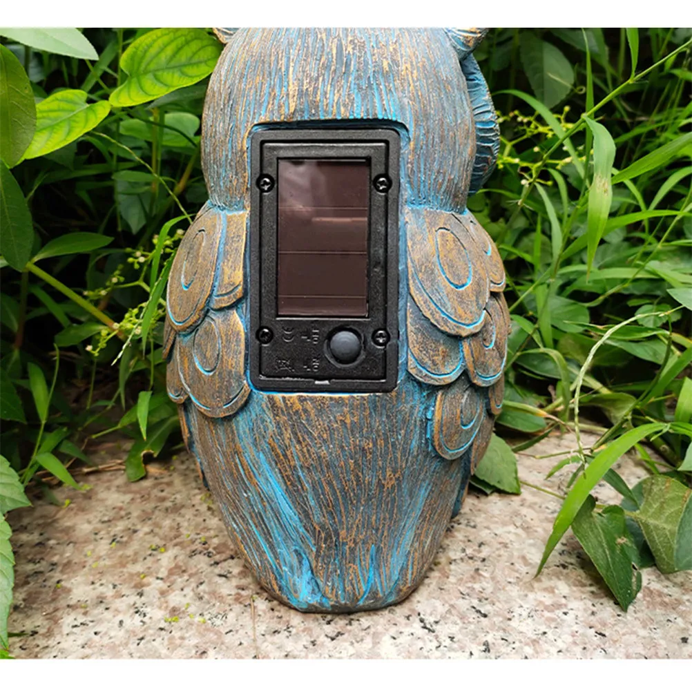 

1 шт. Солнечный светильник в форме совы для улицы, декоративный светильник в виде животного, водонепроницаемый, из смолы, на солнечной энергии, для декора сада и освещения лестниц