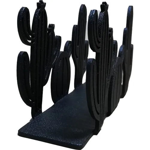 

Simge Building Decoration Cactus Figured Decorative Metal Napkin Holder-Matte Black