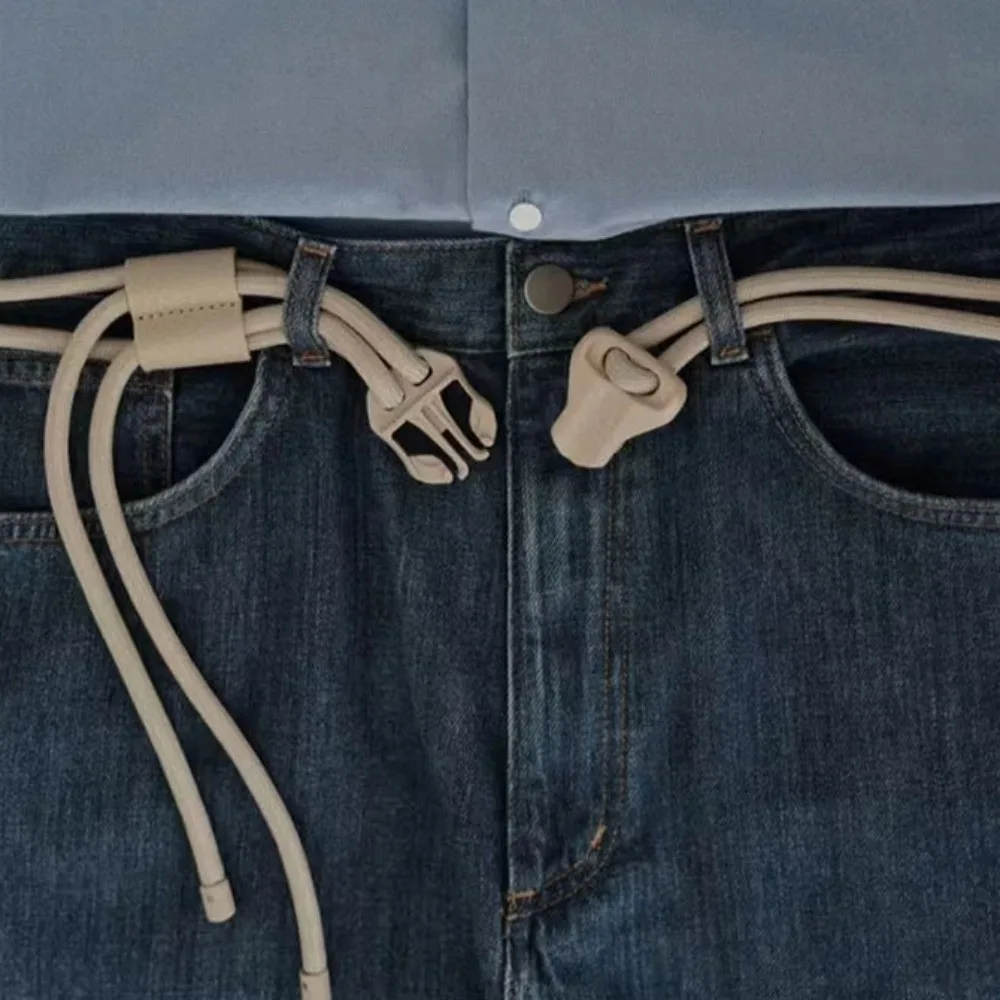 الإبداعية رقيقة البضائع السراويل حبل حزام عادية ربط حبل حزام بسيط فريد الرجال حزام خصر الشارع الشهير