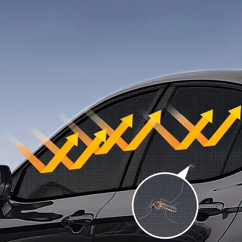 2 or 4pcs screen window set premium window sunshade breathable mosquito net for front and rear windows, UV protection Accessorie
