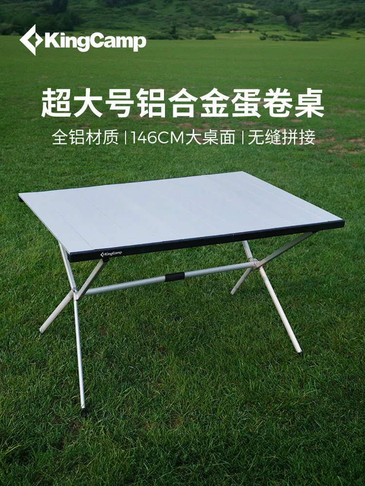 Aluminum Egg Roll Outdoor Camping  Foldable Table Ultra Lightweight Portable Camping Table