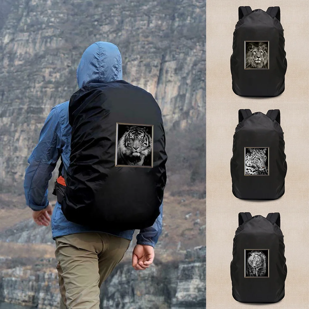 

New Animal Series Print Pattern Lightweight Capacity 20L-70L Travel Leisure Hiking Sports Rainproof and Dustproof Backpack Cover