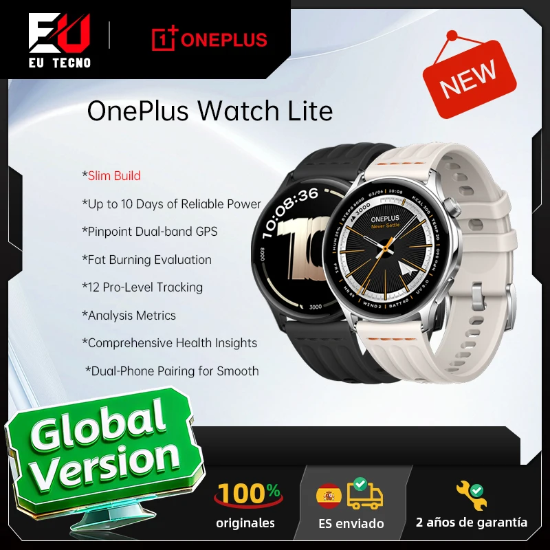 Reloj inteligente OnePlus Watch Lite, pantalla de 1,46 pulgadas, 59 g, 10 días …