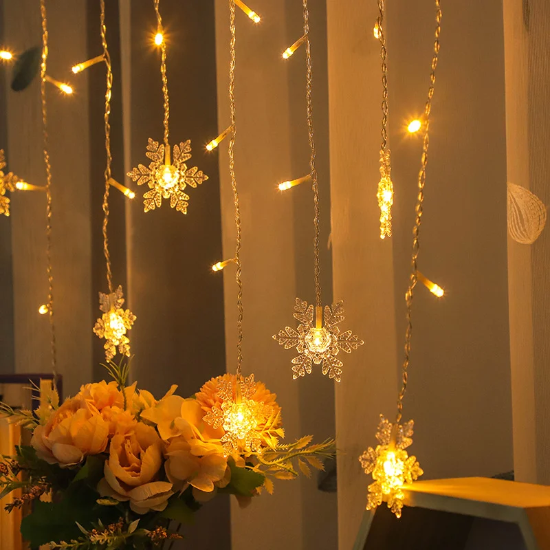 LED bledule záclona laso světel vánoce nový year's girlanda dekorace pro domácí večírek sad dekorace víla světel