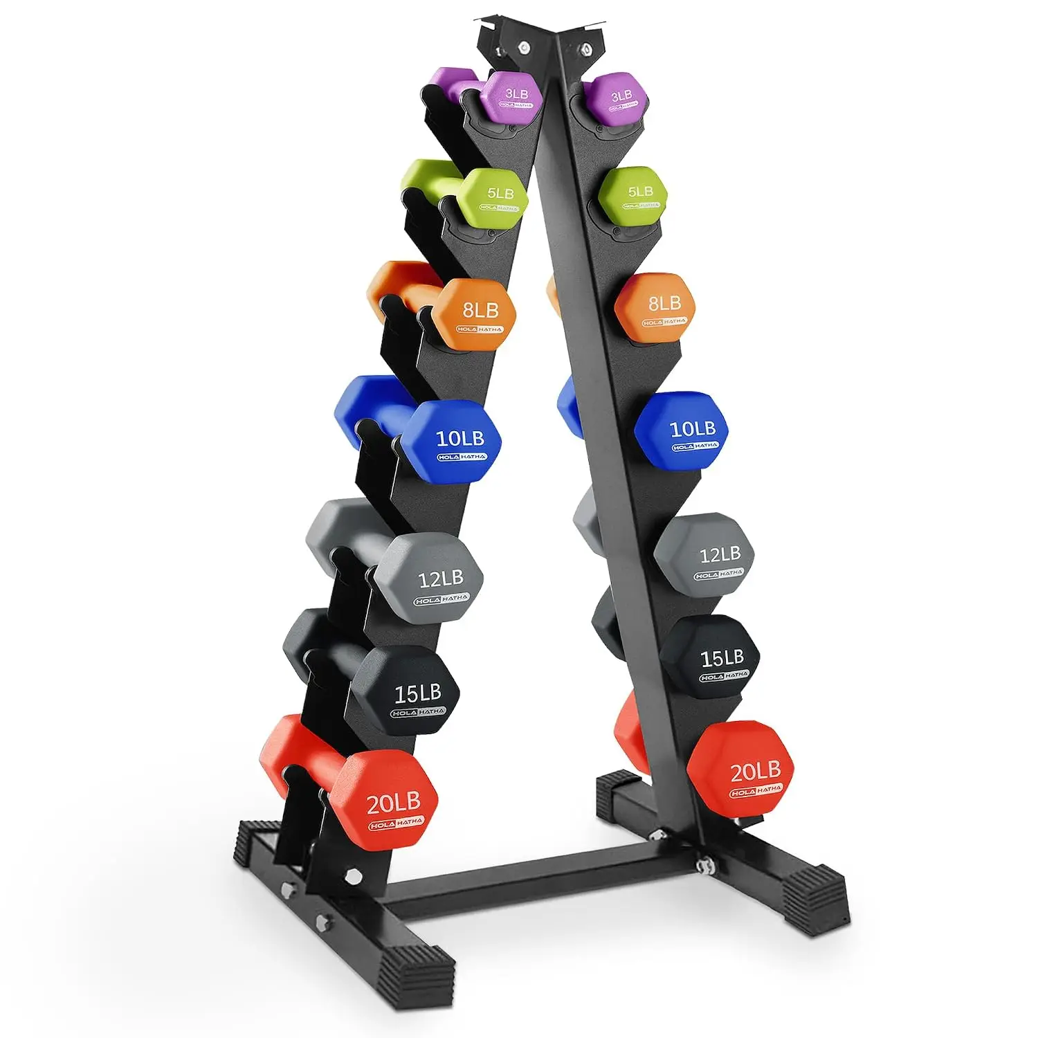 Neoprene Dumbbell Strength Training Set with Rack, Custom