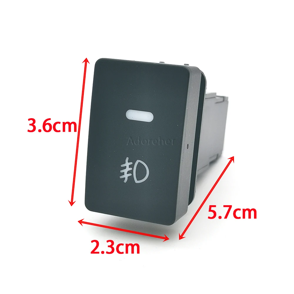 Car LED Light Front Rear Fog Light Switch Button With Wire For Honda Fit HRV CRV VEZEL 2017-2021 Accessories