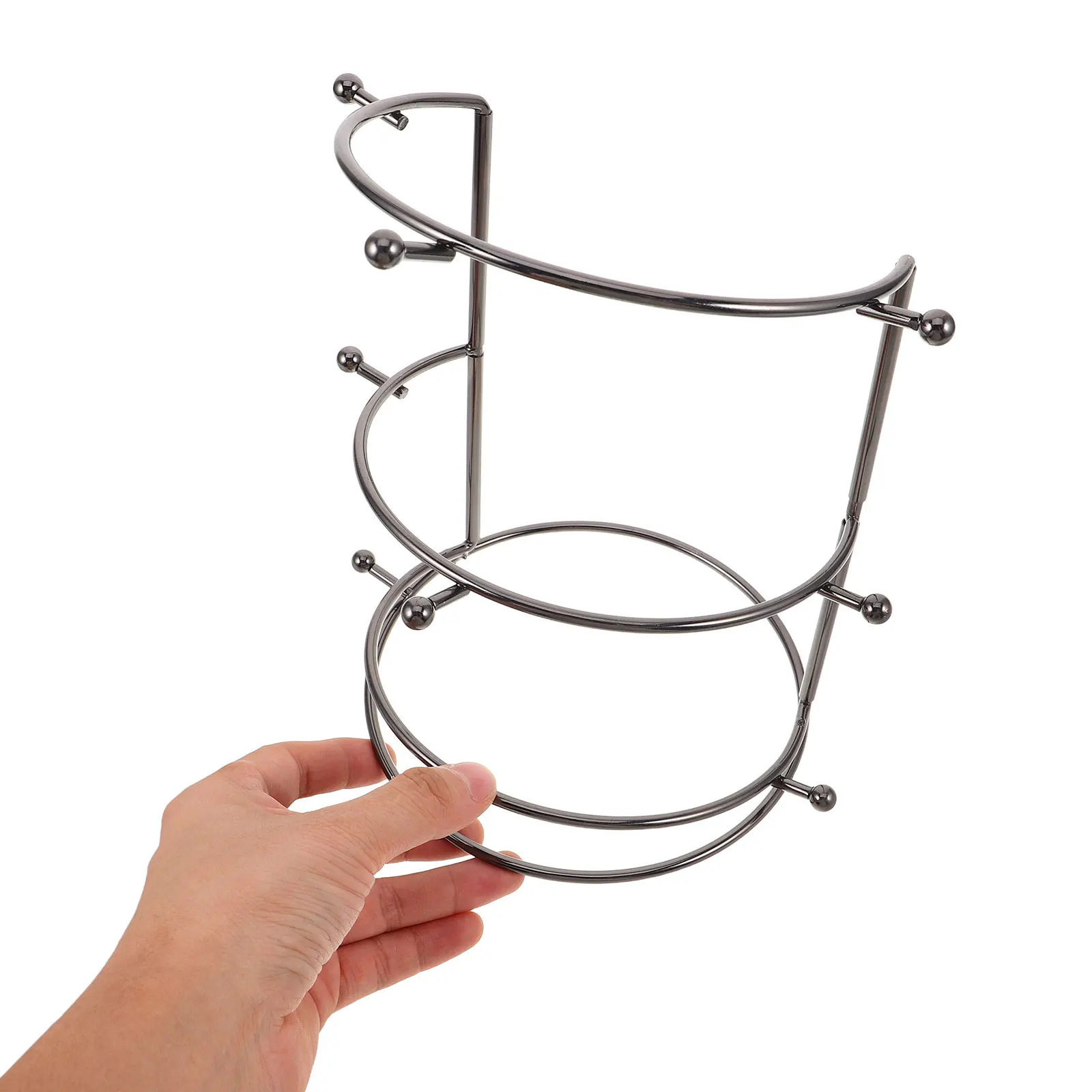 

3 Tier Crown Display Stand Gold Headband Organizer Tiara Jewelry Holder Rack for Bridal Stores Beauty Salons Crown Display