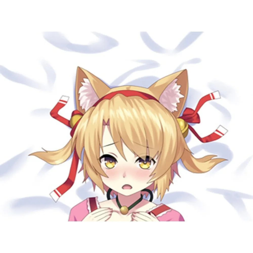 Anny Kitsune Dakimakura Pillow Cover Cute Blonde Anime Girl Hugging Case