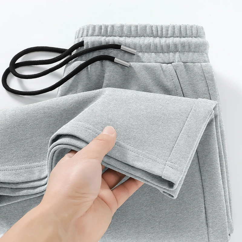 

Heavy Duty Pure Cotton Casual Shorts for Men Summer Solid Color Trend Drawstring Beach Sports Pants Five Quarter Cotton Pants