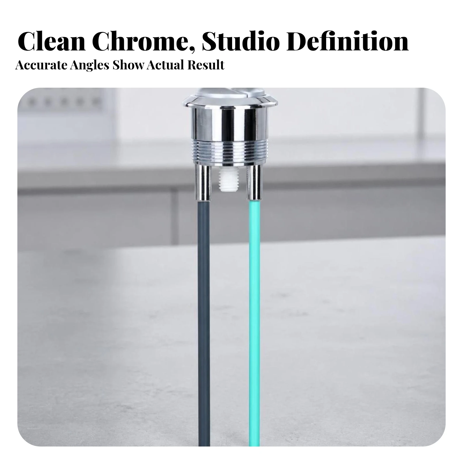 Dual Flush Button with Actuator Rods Easy to Install Dual Flush Toilet Push Button Hardware Corrosion-Resistant for Plumbers