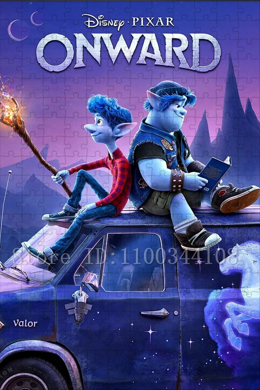 디즈니 온워드 영화 성인용 퍼즐 디컴프레싱 게임 장난감 300/500/1000 조각 직소 퍼즐 수제 취미