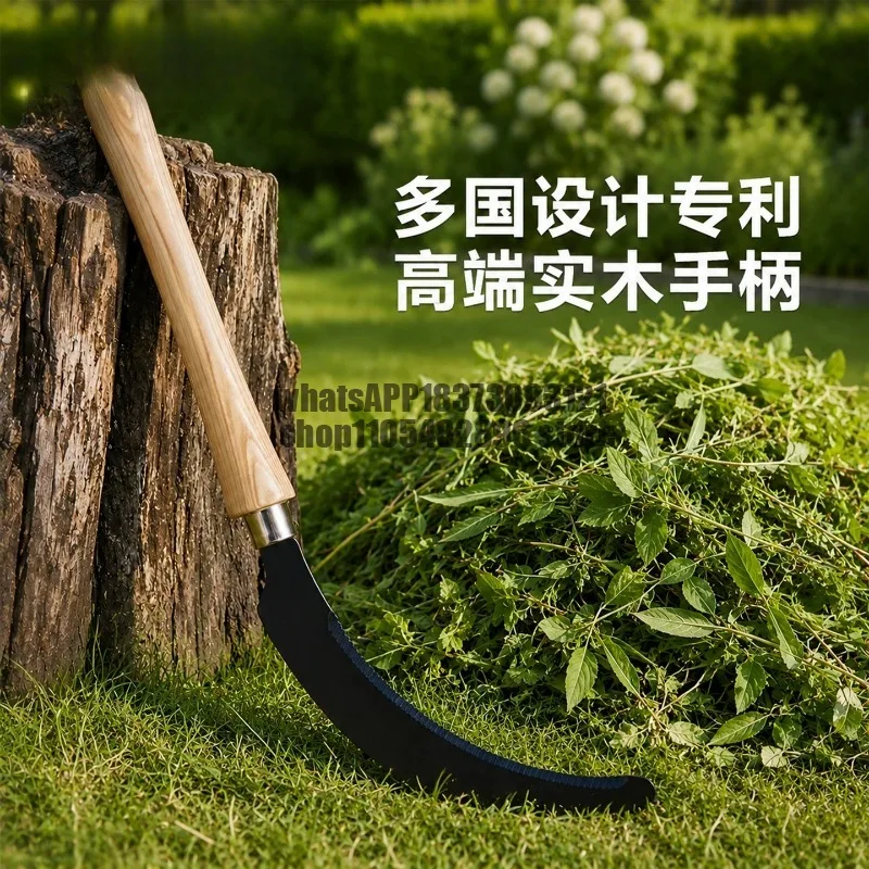 Sickle lawn mower Carbon steel Outdoor garden Fruit tree pruning tool Sawtooth cutting