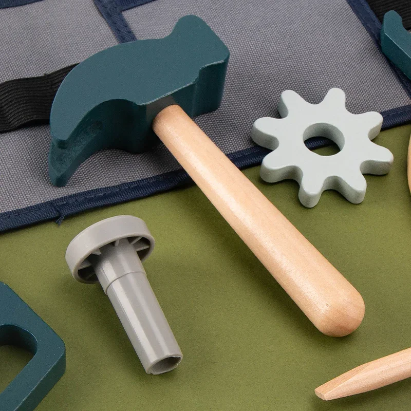 Kinder Spielzeug Simulation Reparatur Werkzeuge Set für Jungen Sichere Holz Kinder Wartung Werkzeuge Schraubendreher Hammer Zange